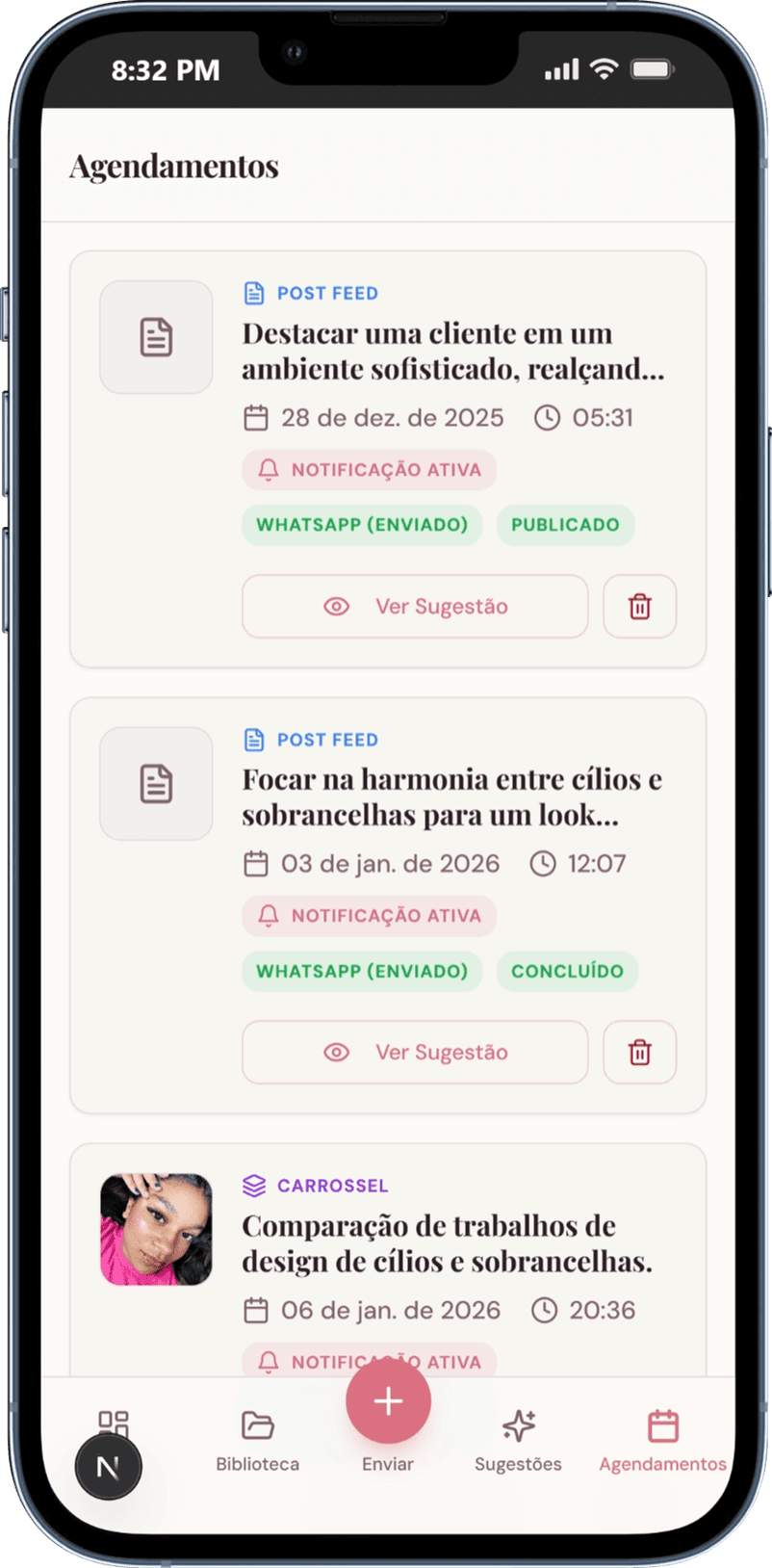 Agenda sugestões